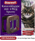 Karlie STAYWELL 320 Katzenklappe Holzdekor mit 4 Stellungen