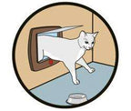 Karlie CAT FLAP Katzentür in Braun, Grau und Weiß