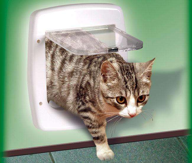 Karlie CAT FLAP Katzentür in Braun, Grau und Weiß