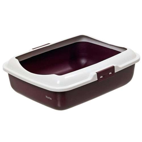 Karlie K Cat Katzentoilette mit Rand Dunkelrot