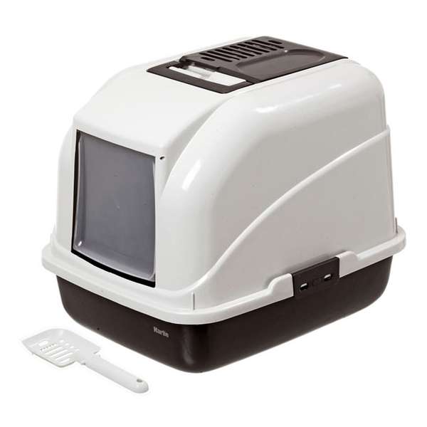 Karlie K Cat Katzentoilette mit Dach Anthrazit