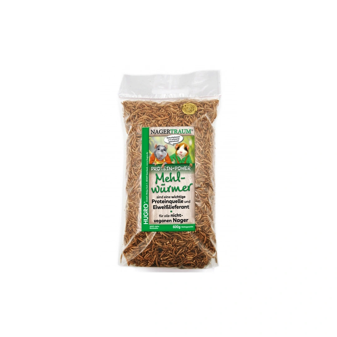 Hugro Mehlwürmer – getrocknet 600g
