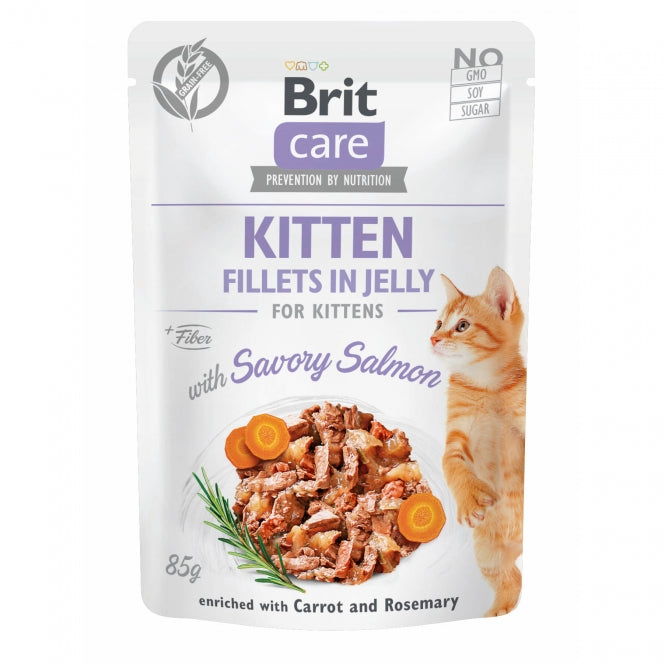 Brit Care Cat PB Fillets in Jelly - Lachs Kitten