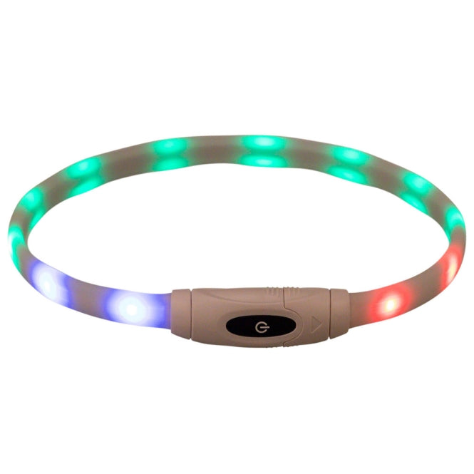 Trixie Flash Leuchtring Multicolor USB – wiederaufladbar