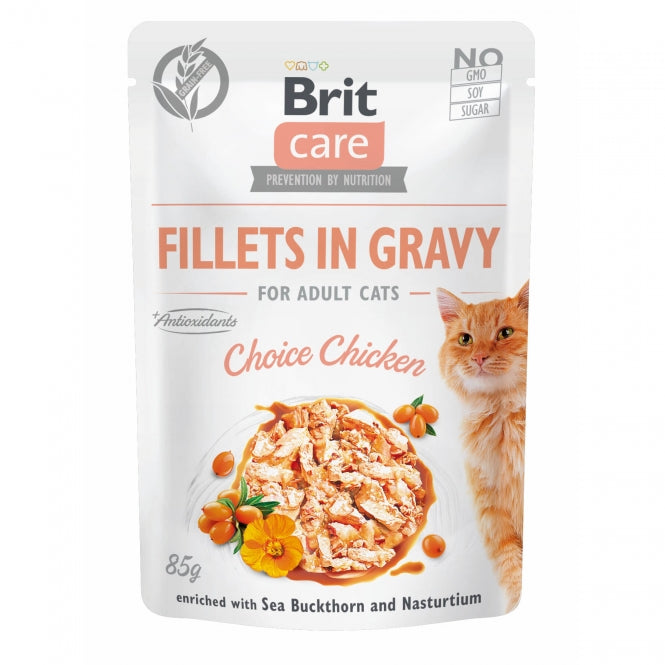 Brit Care Cat PB Fillets in Gravy - Huhn
