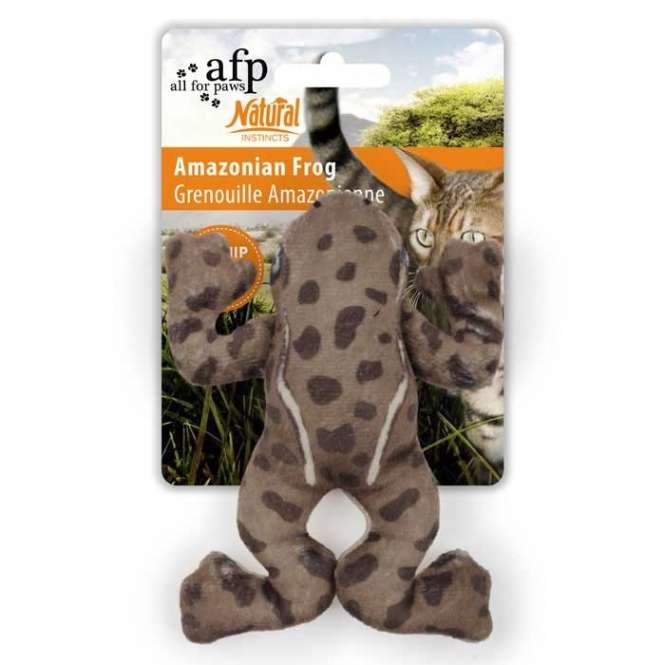 All for Paws Natural Instincts Amazonian Frog Katzenspielzeug