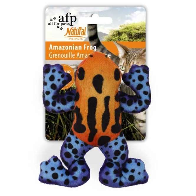 All for Paws Natural Instincts Amazonian Frog Katzenspielzeug