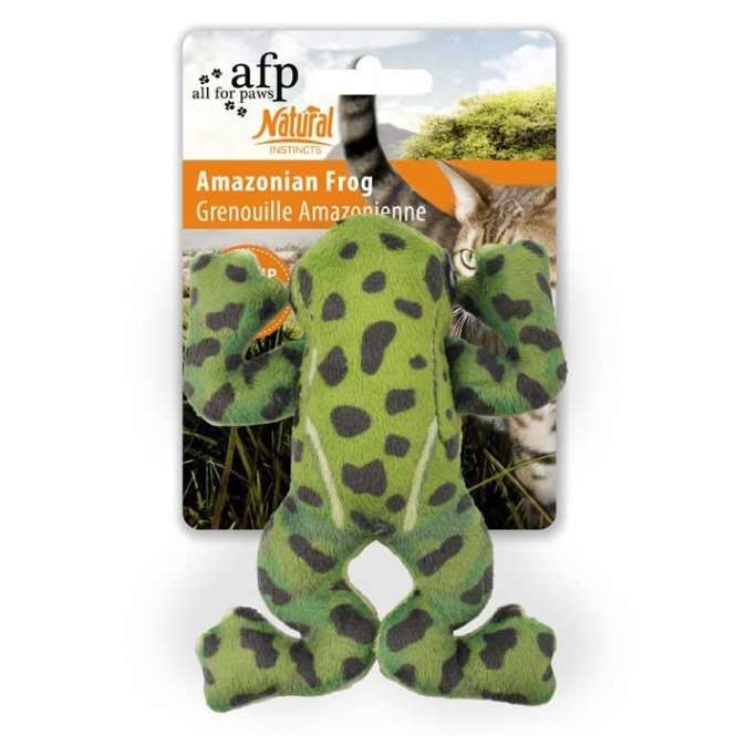 All for Paws Natural Instincts Amazonian Frog Katzenspielzeug
