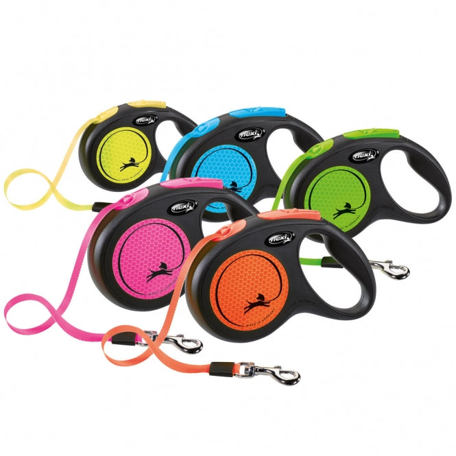 Flexi New Classic Neon Gurt Roll Leine
