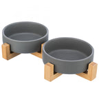 Trixie Napf Set aus Keramik & Holz