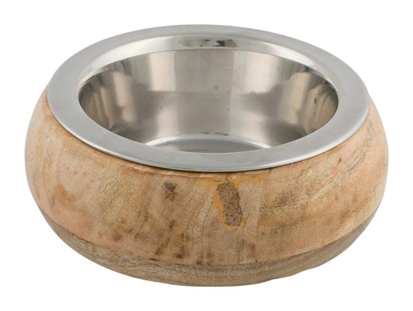 Trixie Edelstahlnapf mit Holzhalter