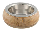 Trixie Edelstahlnapf mit Holzhalter