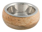 Trixie Edelstahlnapf mit Holzhalter