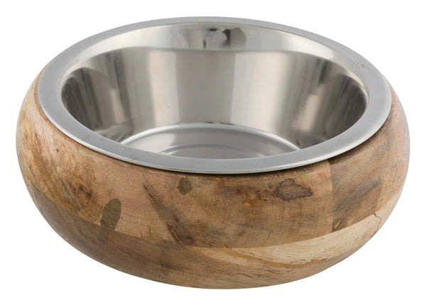 Trixie Edelstahlnapf mit Holzhalter