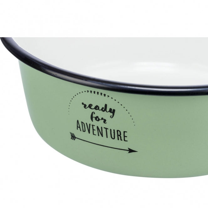 Trixie Napf aus Emaille / Edelstahl - ready for adventure