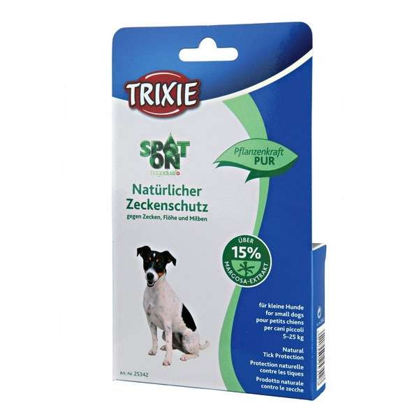 Trixie Spot-On Natürliches Zeckenmittel für kleine Hunde