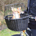 Trixie Fahrradkorb aus Weide mit Gitter