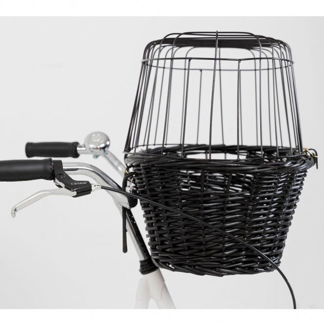 Trixie Fahrradkorb aus Weide mit Gitter