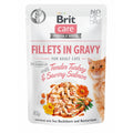 Brit Care Cat PB Fillets in Gravy - Truthahn & Lachs