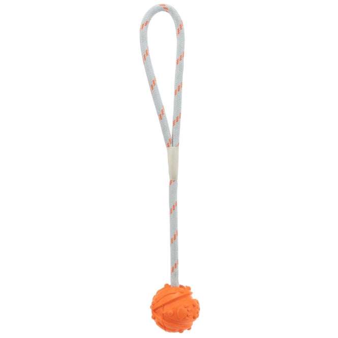 Trixie Naturgummiball am Band – schwimmend