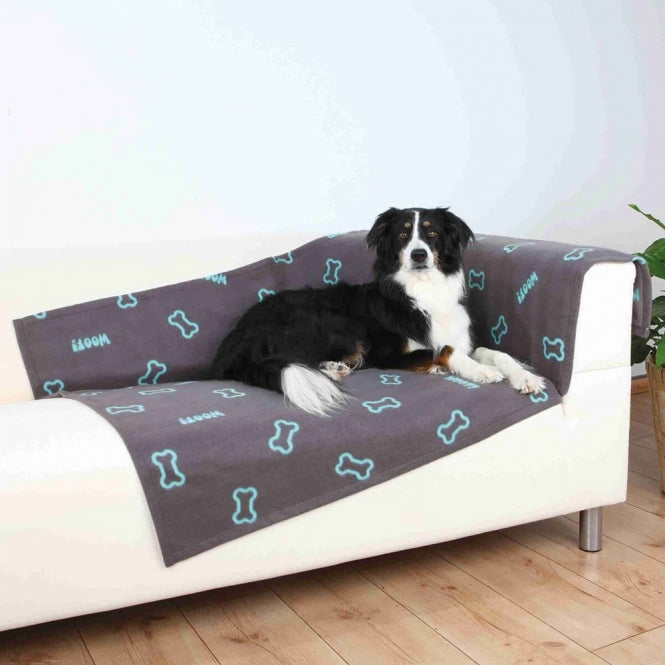 Trixie Fleecedecke Barney Knochenmotiv