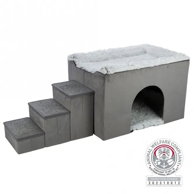Gemütliche Tierhöhle Harvey von Trixie mit weicher Treppe
