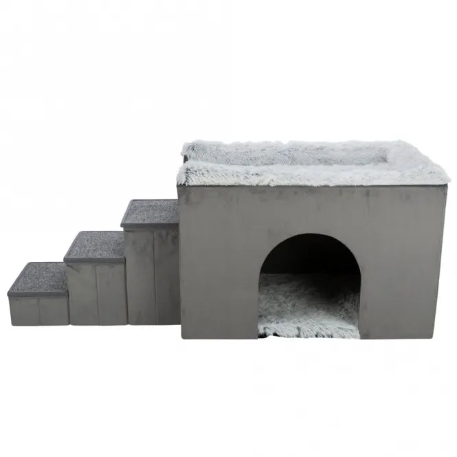 Trixie Höhle Harvey mit Treppenaufgang für Hund und Katze