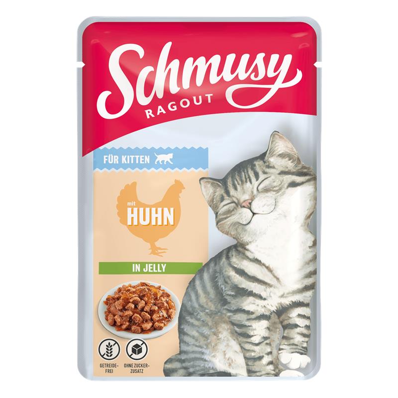 Schmusy Ragout Kitten mit Huhn in Jelly