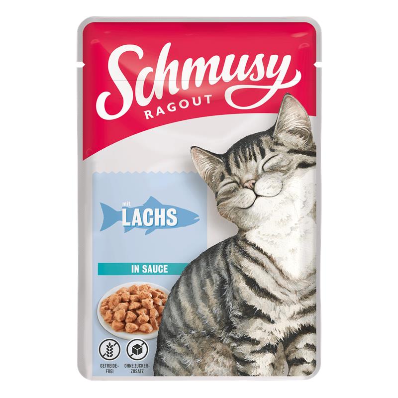 Schmusy Ragout mit Lachs in Sauce