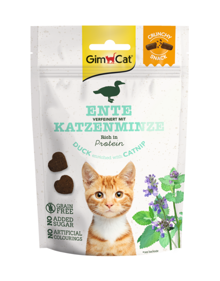 GimCat Crunchy Snacks Ente mit Katzenminze