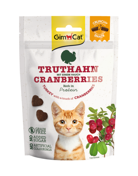 GimCat Crunchy Snacks Truthahn mit Cranberries