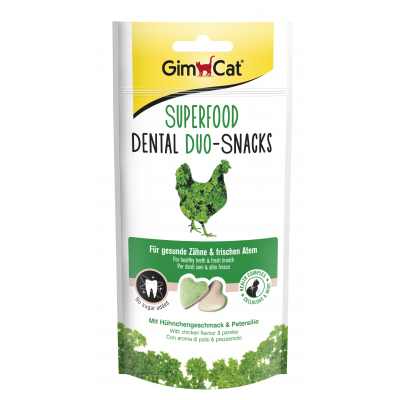 GimCat Superfood Dental Duo - Snacks mit Hühnchengeschmack und Petersilie