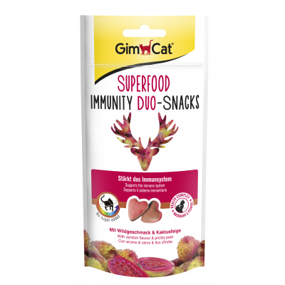 GimCat Superfood Immunity Duo - Snacks mit Wildgeschmack und Kaktusfeige