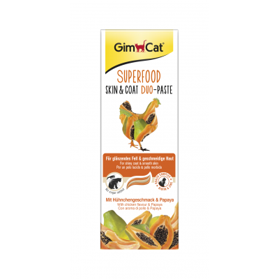 GimCat Superfood Skin&Coat Duo - Paste mit Hühnchengeschmack und Papaya