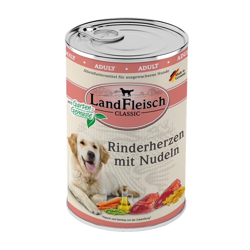 Dog Classic Rinderherzen + Nudeln & Gartengemüse
