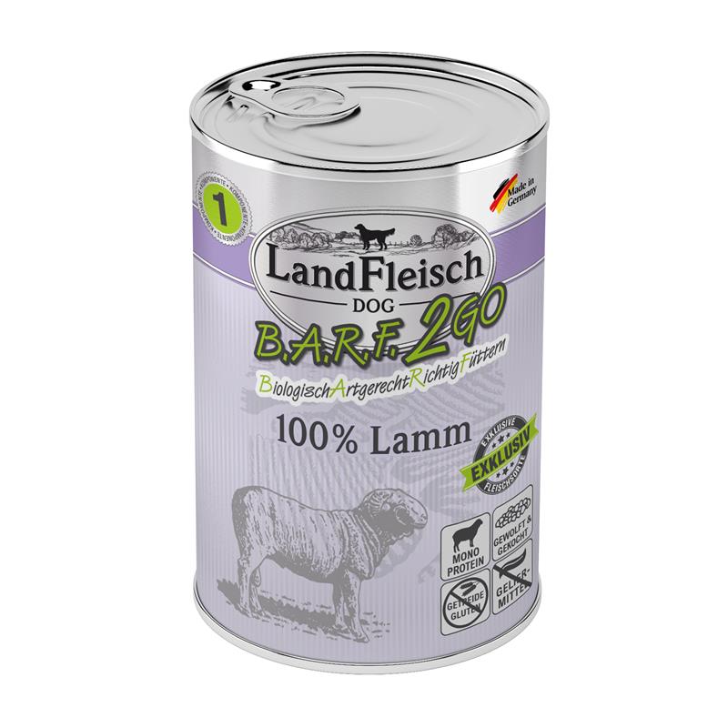 LandFleisch BARF 2GO Exklusiv 100% Vom Lamm