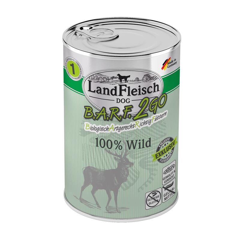 LandFleisch BARF 2GO Exklusiv 100% Vom Wild