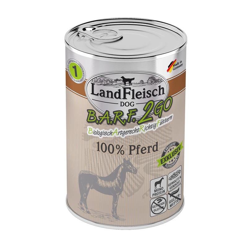 LandFleisch BARF 2GO Exklusiv 100% Vom Pferd