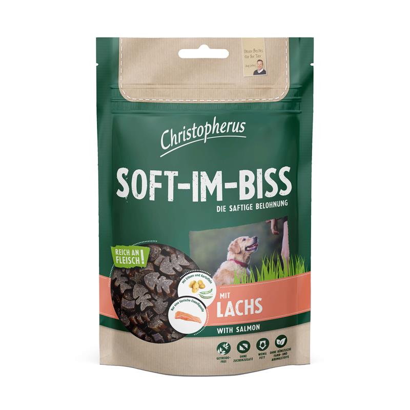 Christopherus Soft im Biss mit Lachs