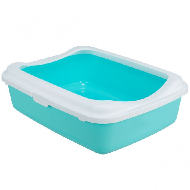 Trixie Katzentoilette Classic mit Rand Mint Weiß