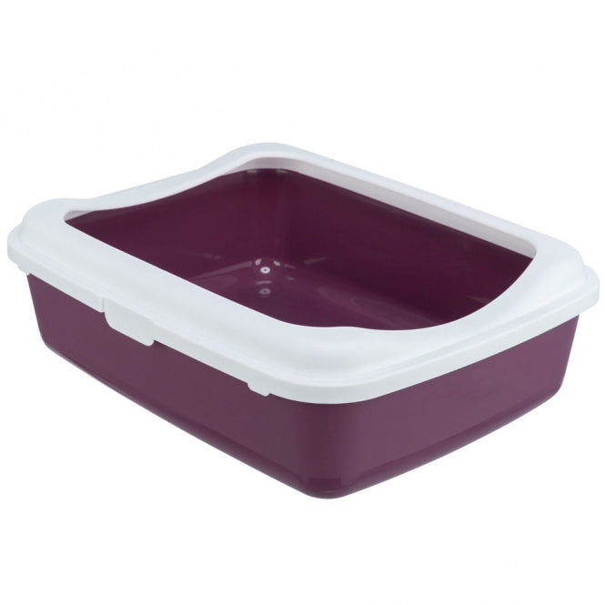 Trixie Katzentoilette Classic mit Rand Weiß Beere