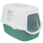 Trixie Katzentoilette Vico mit Motiv Grün Weiß