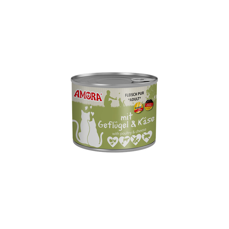 Amora Cat Fleisch pur mit Geflügel & Käse