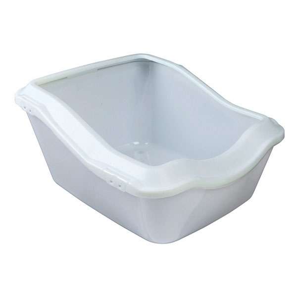 Trixie Cleany Cat Katzentoilette Weiß mit hohem Rand