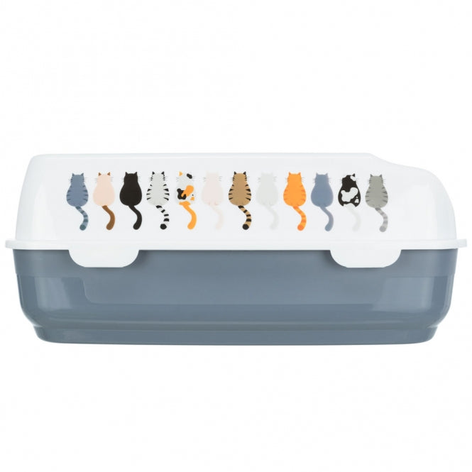 Trixie Katzentoilette Delio mit Motiv Grau Ansicht 4