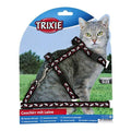 Trixie Katzen-Garnitur mit Leine, Schnappverschlüssen und Katzenmotiv