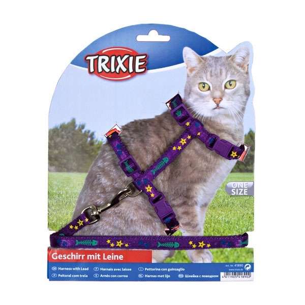 Trixie Katzen-Garnitur mit Leine und Motivband
