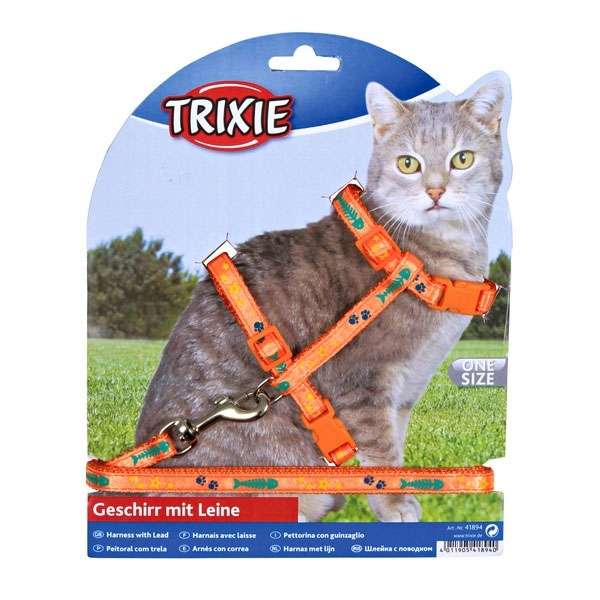 Trixie Katzen-Garnitur mit Leine und Motivband