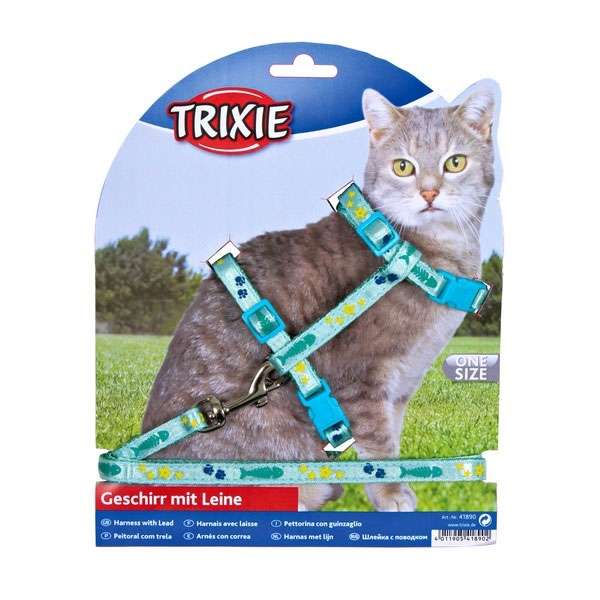 Trixie Katzen-Garnitur mit Leine und Motivband