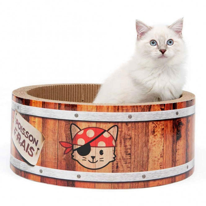 CATIT Play Pirates Kratzer in Fass - Form